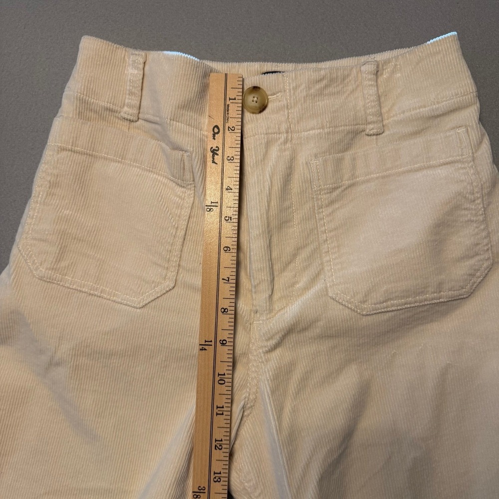 Maeve Colette Wide Leg Corduroy Pants Cream Womens Size 28 - Picture 7 of 13